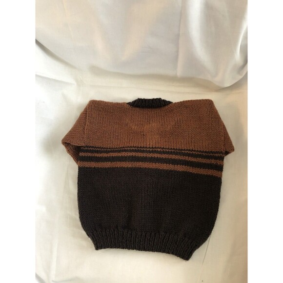 1-2T Boys Two-Tone, Hand Knitted Baby Cardigan Sweater, Warm, Soft & Comfy - Picture 9 of 14